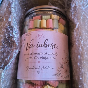Borcan cu 500 mesaje personalizate de mulțumire și iubire - casă & stil de viață - decorațiuni de casă - decorațiuni de masă și rafturi - cutii de decor - Artynos.ro