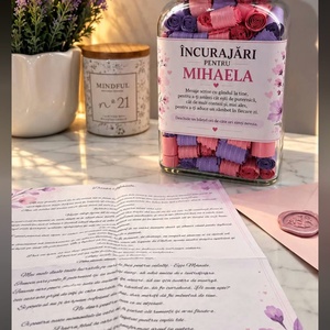 Borcan 500 de încurajari personalizate + Scrisoare - casă & stil de viață - decorațiuni de casă - decorațiuni de masă și rafturi - cutii de decor - Artynos.ro