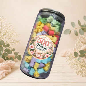 Borcan cu 500 de mesaje personalizate, un cadou emotionant pentru familie, prieteni sau persoana iubita - Artynos.ro