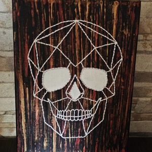 Tablou canvas Skull, Casă & Stil de viață, Accesorii pentru decorat casa, Picturi murale, Tablouri/picturi pe pânză, Broderie, Pictură, ARTYNOS