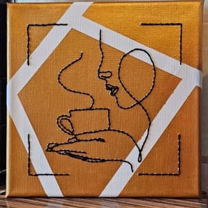 Tablou canvas Coffee Time, Casă & Stil de viață, Accesorii pentru decorat casa, Picturi murale, Tablouri/picturi pe pânză, Broderie, Pictură, ARTYNOS