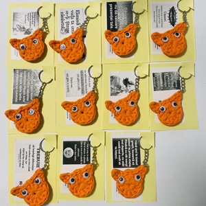 Breloc croșetat vulpiță - genți și portofele - accesorii genți - breloc - Artynos.ro