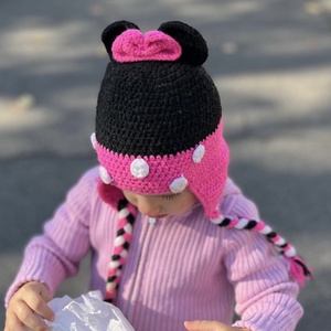 Caciuliță inspirată din Minnie Mouse - îmbrăcăminte și modă - eșarfe, pălării, fularuri - căciulă - Artynos.ro