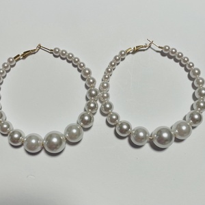 Cercei rotunzi cu perle - accesorii nuntă - bijuterii mireasă - cercei mireasă - Artynos.ro