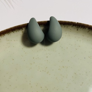 Cercei lacrima � verde mat, eleganta naturala, Accesorii nunta, Bijuterii mireasa, Cercei mireasa, , ARTYNOS