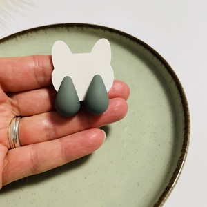 Cercei lacrimă � verde mat, eleganță naturală - accesorii nuntă - bijuterii mireasă - cercei mireasă - Artynos.ro