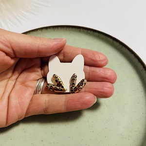 Cercei inimioară animal print auriu � stil îndrăzneț și modern  - accesorii nuntă - bijuterii mireasă - cercei mireasă - Artynos.ro