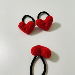 Elastic de păr handmade � detaliu cu inimă - îmbrăcăminte și modă - accesorii păr - elastic de păr - Artynos.ro