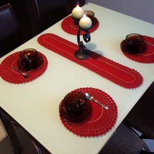 Aler de masă croșetat/Față de masă croșetată - casă & stil de viață - decorațiuni de casă - decorațiuni de masă și rafturi - fețe de masă croșetate - Artynos.ro