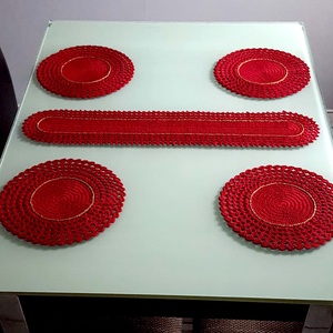 Aler de masă croșetat/Față de masă croșetată - casă & stil de viață - decorațiuni de casă - decorațiuni de masă și rafturi - fețe de masă croșetate - Artynos.ro