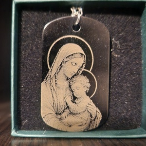 Lanț personalizat cu pandantiv tip Dog Tag - bijuterii - coliere - coliere cu pandative - Artynos.ro