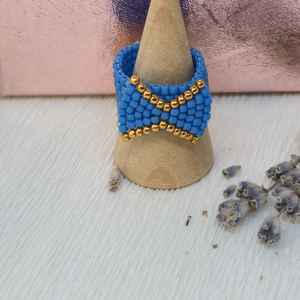 Inel handmade  Blue Royal Touch - bijuterii - inele - inele rotunde - Artynos.ro