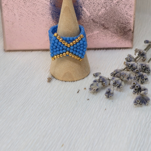 Inel handmade  Blue Royal Touch - bijuterii - inele - inele rotunde - Artynos.ro