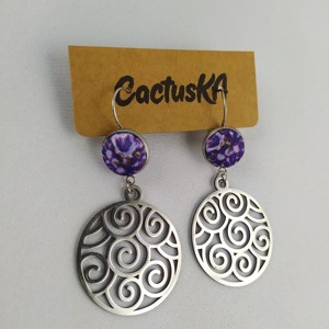 Cercei spirala lavanda, , , ARTYNOS