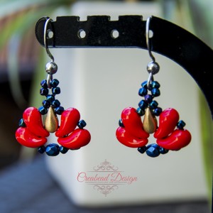 Creabead Design mat roz stil elegant cercei, , , ARTYNOS