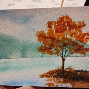 Peisaj pictura watercolor , Arte vizuale și accesorii , Picturi, Picturi în tehnică mixtă, Pictură, ARTYNOS