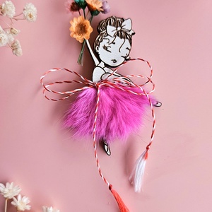 Brosa martisor Balerina, Bijuterii, Martisor, Aranjament de flori, Gravare, pirogravura, ARTYNOS
