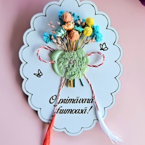 Mărțișor cu flori și sigiliu  - bijuterii - mărțișor - Artynos.ro