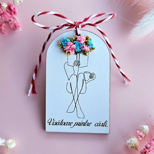 Brosa martisor Visatoare , Bijuterii, Martisor, Aranjament de flori, Gravare, pirogravura, ARTYNOS