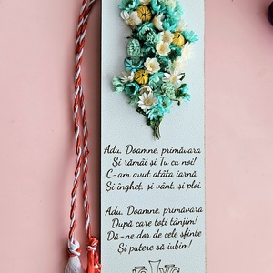 Semn de carte cu poezie, Carti si creatii cu tematica muzicala, cadouri, Semn de carte, Aranjament de flori, Gravare, pirogravura, ARTYNOS