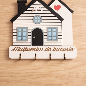 Suport de chei tip căsuță  - casă & stil de viață - mobilier artizanal - cuier - Artynos.ro