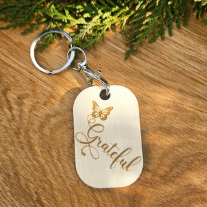 Breloc Grateful, Genti si portofele, Accesorii genti, Breloc, Gravare, pirogravura, ARTYNOS