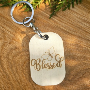 Breloc Blessed, Genti si portofele, Accesorii genti, Breloc, Gravare, pirogravura, ARTYNOS