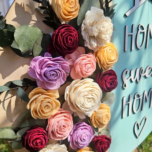 Plachetă decorativă cu flori și mesaj - accesorii nuntă - materiale decor pentru nuntă - decorațiuni nuntă - Artynos.ro