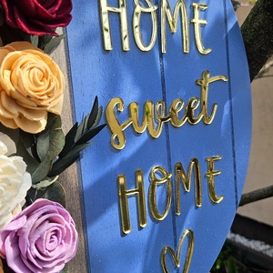 Plachetă decorativă cu flori și mesaj - accesorii nuntă - materiale decor pentru nuntă - decorațiuni nuntă - Artynos.ro