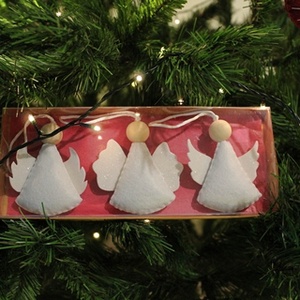 Set 3 ornamente îngerasi  - accesorii de crăciun - cadou tematic de moș crăciun, decorațiuni - cadouri de moș crăciun - Artynos.ro