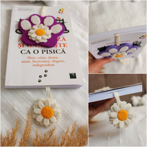 Amprente cu Iubire și cu margarete - Semn de carte  - cărți și creații cu tematică muzicală, cadouri - semn de carte - Artynos.ro