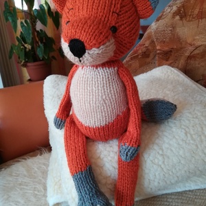 Vulpiță tricotată - jucării și echipamente pentru copii - jucării de pluș - vulpe de pluș - Artynos.ro