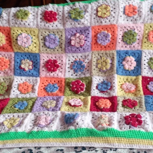 Patura ,,fantezie florala,,, Casa & Stil de viata, Textile de casa, Paturi, Crosetat, ARTYNOS