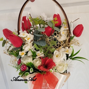 Set aranjament de primavara Coronita primavara Aranjament cu flori primavara - casă & stil de viață - accesorii pentru decorat casa - ornamente - Artynos.ro