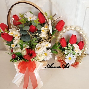 Set aranjament de primavara Coronita primavara Aranjament cu flori primavara - casă & stil de viață - accesorii pentru decorat casa - ornamente - Artynos.ro