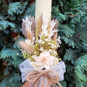 Lumanari fagure pentru nunta cu flori uscate si criogenate - accesorii nuntă - materiale decor pentru nuntă - lumânări de nuntă și suport lumânări - Artynos.ro