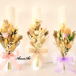 Lumanari de cununie/Lumanari nunta, Accesorii nuntă, Materiale decor pentru nuntă, Lumânări de nuntă și suport lumânări, Aranjament de flori, ARTYNOS