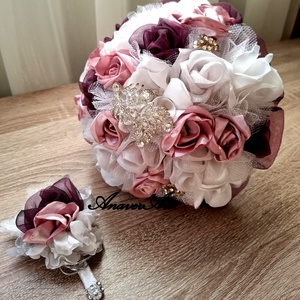 Buchet de mireasa cu cocarda mire - Artynos.ro