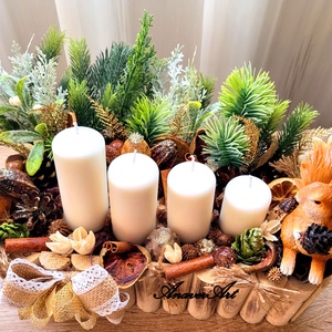 Aranjament de Craciun cu lumanari - crăciun - decorațiuni de advent - decor pentru masa de advent - Artynos.ro Aranjament de Craciun cu lumanari - crăciun - decorațiuni de advent - decor pentru masa de advent - Artynos.ro