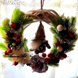 Coronita decorativa pentru usa - crăciun - decorațiuni de crăciun de casă - decorațiuni pentru ușă de crăciun - Artynos.ro