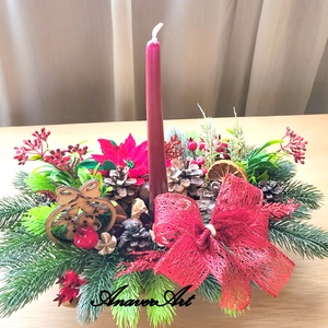 Aranjament de Craciun cu lumanare - Artynos.ro
