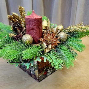 Aranjament de Craciun cu lumanare - Artynos.ro