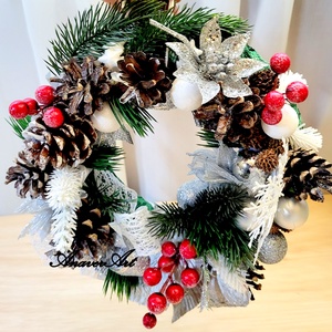 Coronita decorativa pentru usa - crăciun - decorațiuni de crăciun de casă - decorațiuni pentru ușă de crăciun - Artynos.ro