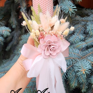 Lumanari fagure pentru nunta cu flori uscate si criogenate - accesorii nuntă - materiale decor pentru nuntă - lumânări de nuntă și suport lumânări - Artynos.ro