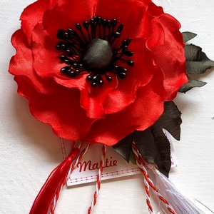 Brosa mac - bijuterii - broșe - Artynos.ro