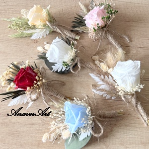 Cocarde nunta / Flori de pus in piept nunta - accesorii nuntă - materiale decor pentru nuntă - decorațiuni nuntă - Artynos.ro