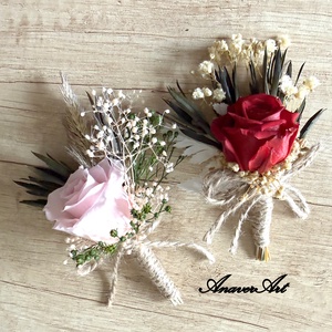 Cocarde nunta / Flori de pus in piept nunta - accesorii nuntă - materiale decor pentru nuntă - decorațiuni nuntă - Artynos.ro