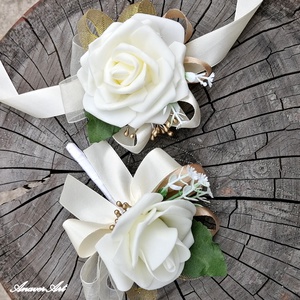 Cocarde nunta /Bratari nunta - accesorii nuntă - materiale decor pentru nuntă - decorațiuni nuntă - Artynos.ro