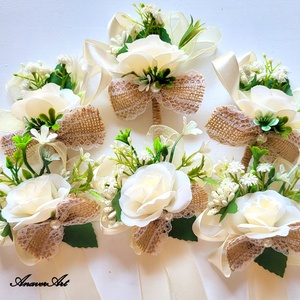 Flori de nunta/Cocarde /Bratari - accesorii nuntă - materiale decor pentru nuntă - decorațiuni nuntă - Artynos.ro