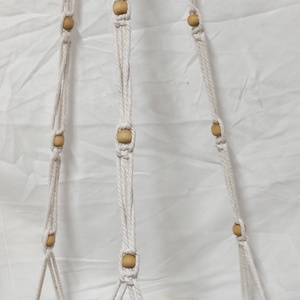 Suport ghiveci macrame suspendat handmade � agățător plante din bumbac 3 mm, decor boho - casă & stil de viață - decorațiuni de casă - accesorii florale - flori în ghiveci - Artynos.ro